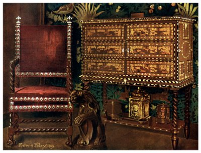 Group of late 16th century continental furniture, 1910 by Edwin Foley