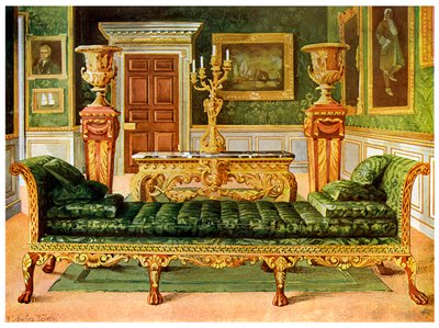 Mahogany and gilt Georgian suite, Longford Castle, Wiltshire by Edwin Foley