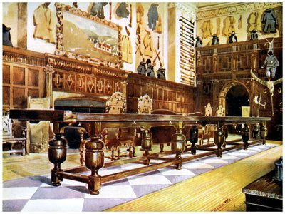 Shovelboard Table in the Hall of Littlecote, 1910 by Edwin Foley