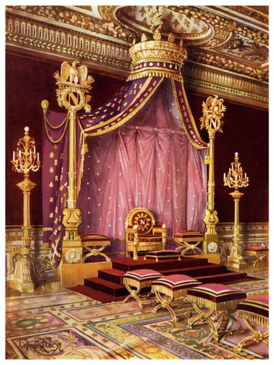 Throne Room in the Palace of Fontainebleau, France by Edwin Foley