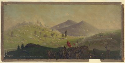 Attack on Little Round Top Held by the 5th Corps Commanded by General Sykes by Edwin Forbes