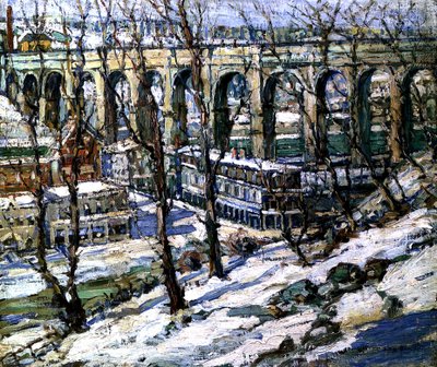 High Bridge on the Harlem River, USA, c.1907 by Edwin H. Gunn