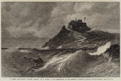 A Fresh Gale, Mount Orgueil, Jersey by Edwin Hayes