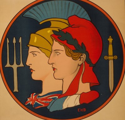 Emblem of France and Great Britain, 1917 by Edwin Howland Blashfield
