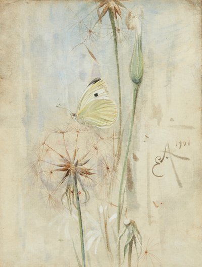 Butterfly and Thistledown by Edwin John Alexander
