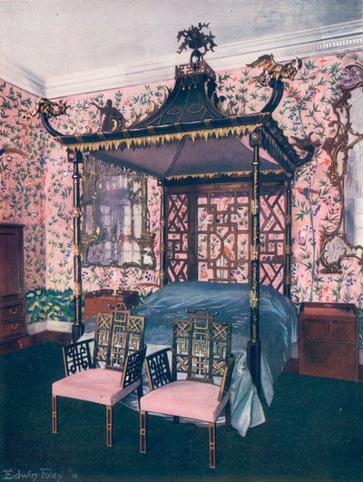 The Chippendale Chinese Room at Badminton House by Edwin John Foley