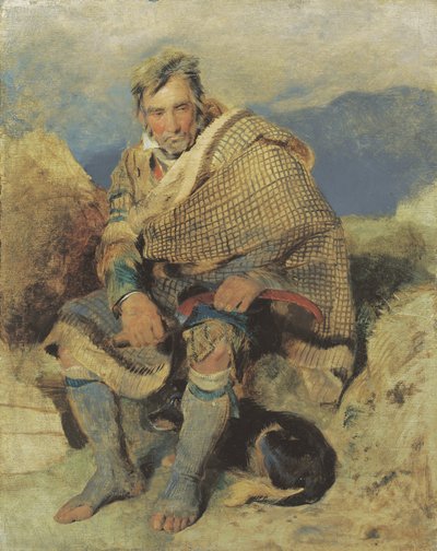 A highland shepherd - a sketch, c. early 1820s by Edwin Landseer