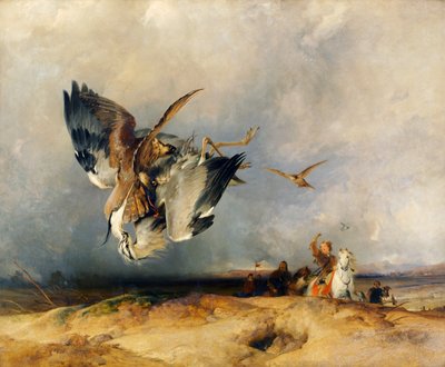 Hawking in the Olden Time, c.1831 by Edwin Landseer