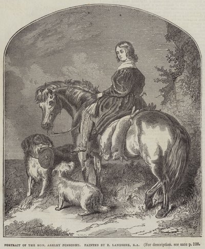 Portrait of Honourable Ashley Ponsonby by Edwin Landseer