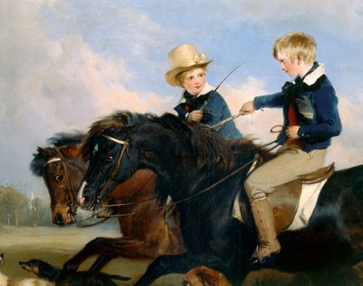 The Hon E. S. Russell and His Brother (detail) by Edwin Landseer