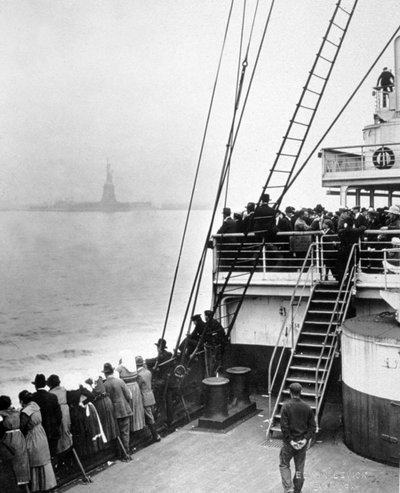 Arriving of Immigrants in Ellis Island, New York, Photo by Edwin Levick, c. 1905 by Edwin Levick