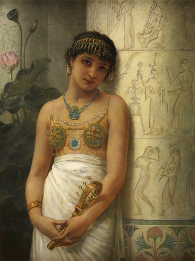An Egyptian Girl with a Sistrum by Edwin Longsden Long