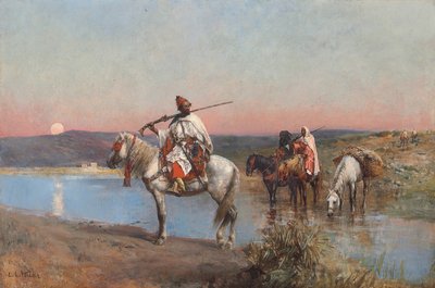 Fording a Stream by Edwin Lord Weeks
