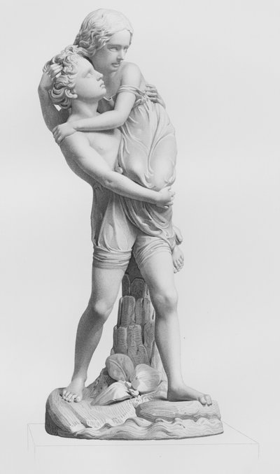 Paul and Virginia, engraved by E Roffe from the group by W C Marshall, RA by Edwin Roffe