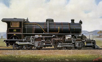 Steam Locomotive No. 21. Among the Mongols: Mallet Compound Service in the Khingan Mountains, Peking - Kalgang Railway by Edwin Thomas Rudd