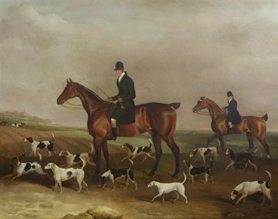 Michael Beverley with His Whipper-in and Harriers, 1831 by Edwin W. Cooper