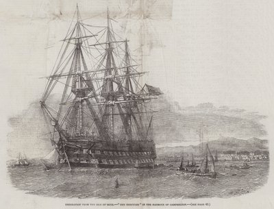 Emigration from the Isle of Skye, The Hercules in the Harbour of Campbelton by Edwin Weedon