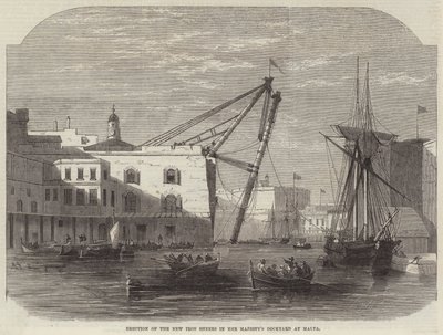 Erection of the New Iron Sheers in Her Majesty