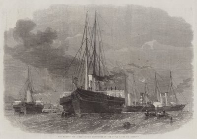 Her Majesty the Queen leaving Greenhithe in the Royal Yacht for Germany by Edwin Weedon
