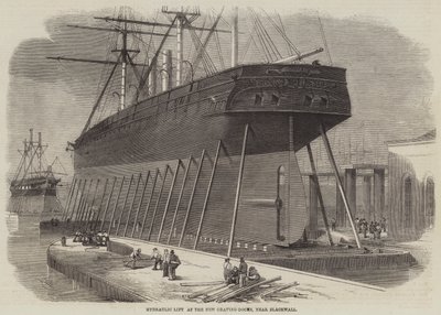 Hydraulic Lift at the New Graving-Docks, near Blackwall by Edwin Weedon