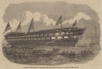 Launch of The Hannibal Steam Ship from the Majesty