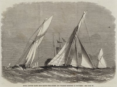Royal London Yacht Club Match, the Sphinx and Volante Rounding at Southend by Edwin Weedon