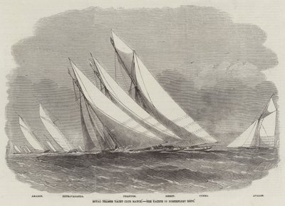 Royal Thames Yacht Club Match, the Yachts in Northfleet Hope by Edwin Weedon