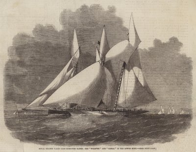 Royal Thames Yacht Club Schooner Match, the Wildfire and Vestal in the Lower Hope by Edwin Weedon