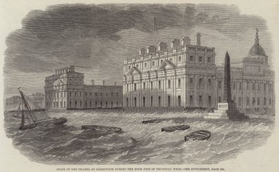 State of the Thames at Greenwich during the High Tide of Thursday Week by Edwin Weedon