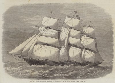 The Tea-Ship Spindrift, Winner of the Ocean Race from China by Edwin Weedon