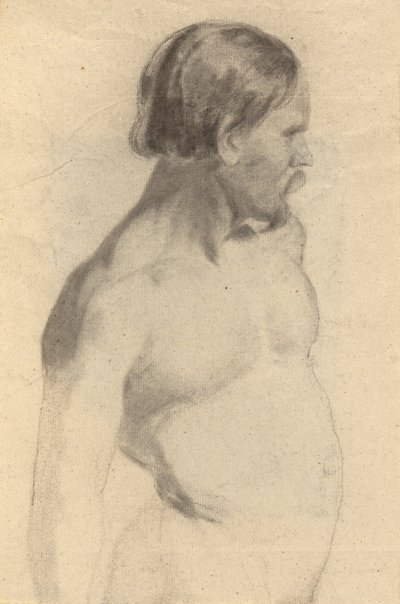 Male Nude; Boots, sketch for The Signing of the Compact of the Mayflower by Edwin White