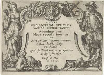 Title Print for a Series with Hunting Scenes by Egbert Jansz.