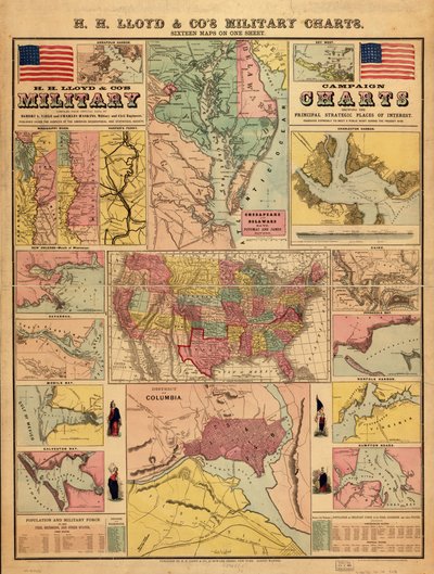 Campaign Military Charts Showing the Principal Strategic Places of Interest by Egbert L. Viele