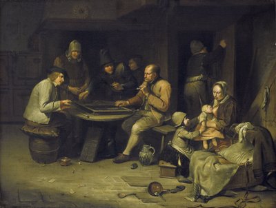 An Inn with Backgammon Players by Egbert van Heemskerck (I)