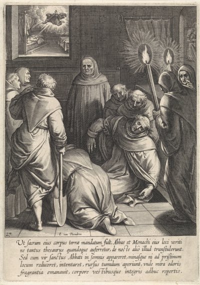 Excavation of the body of Thomas Aquinas (The life of Saint Thomas Aquinas) by Egbert van Panderen