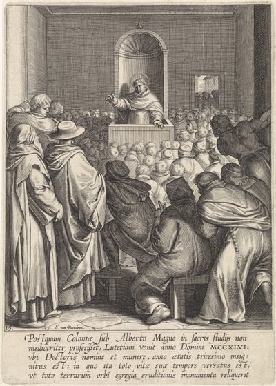 Sermon of Thomas Aquinas in Paris (The Life of Saint Thomas Aquinas) by Egbert van Panderen
