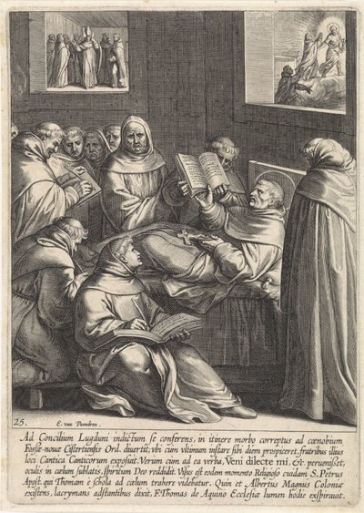 Thomas Aquinas Falls Ill on the Way to the Second Council of Lyon (The Life of Saint Thomas Aquinas) by Egbert van Panderen