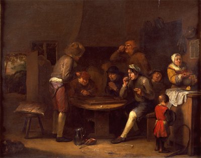 Interior of a farmhouse by Egbert van the Elder Heemskerck