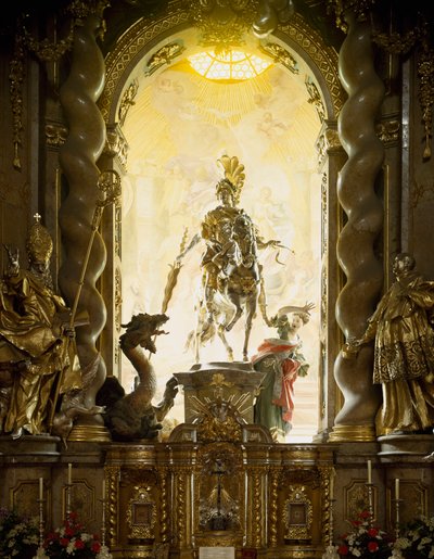 Saint George and the Dragon Church of Saints George and Martin by Egid Quirin Asam