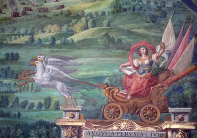 Chariot drawn by griffins (detail) by Egnazio Danti