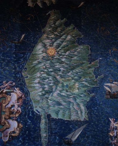 Corsica (detail) by Egnazio Danti