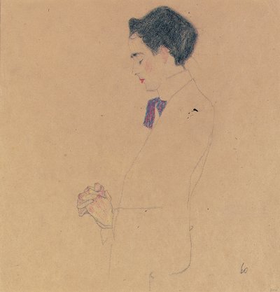 Anton Faistauer with Folded Hands by Egon Schiele