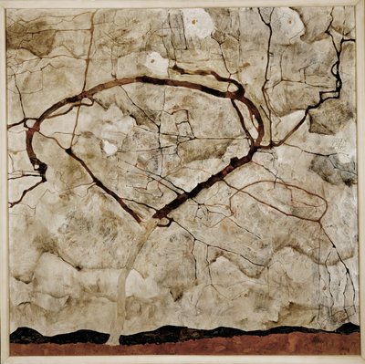 Autumn Tree in Turbulent Air by Egon Schiele
