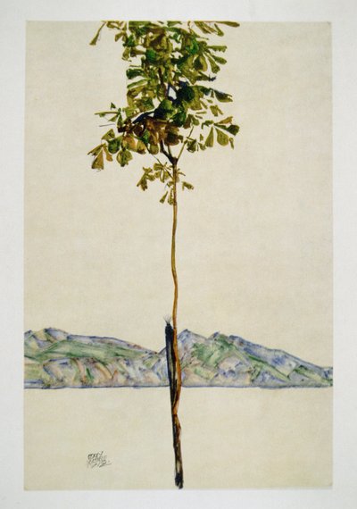 Little Tree - Chestnut Tree at Lake Constance by Egon Schiele