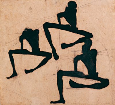 Composition with Three Male Nudes by Egon Schiele