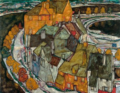 Crescent of Houses II (Island City) by Egon Schiele