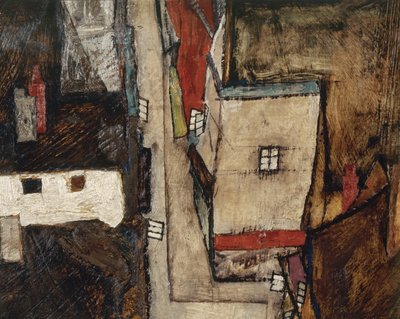 Krumau on the River Vltava by Egon Schiele