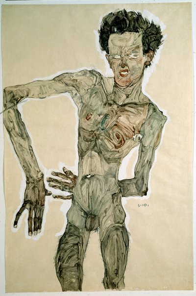 Male Nude (Self Portrait) by Egon Schiele