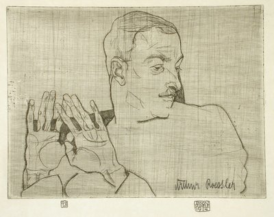 Portrait of Arthur Roessler by Egon Schiele