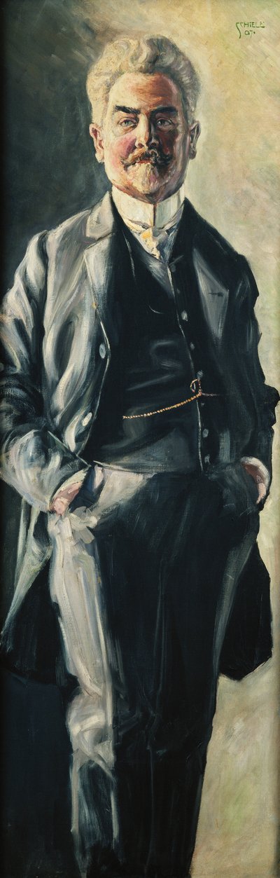Portrait of Leopold Czihaczek, 1907 by Egon Schiele
